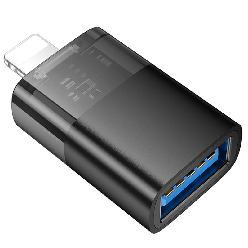 Перехідник Hoco UA36 Lightning male to USB female Black