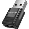 Перехідник Borofone BV18 USB male to Type-C female USB2.0 Black