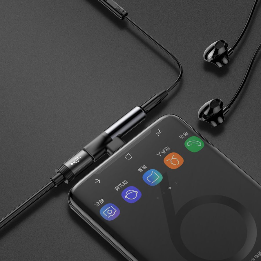 Перехідник Baseus L41 USB-C → USB-C + 3.5mm (CATL41) Чорний