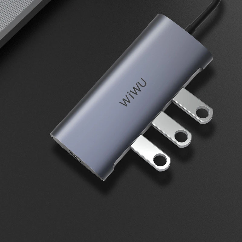 Перехідник HUB WIWU Alpha 831HRT Grey