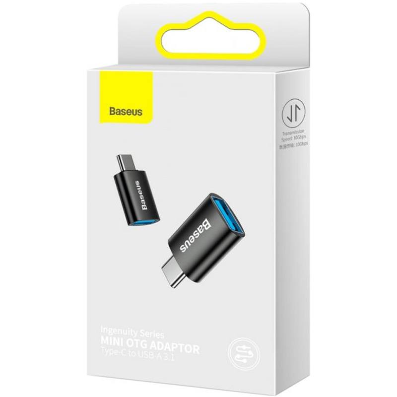 Перехідник Baseus Ingenuity Series Mini USB-C to USB 3.1 (ZJJQ000001) Black