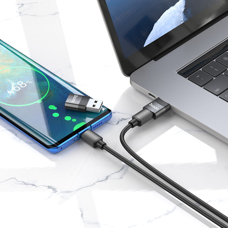 Перехідник Hoco UA17 USB Male to USB-C Female USB2.0 Чорний