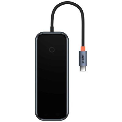 Перехідник Baseus Hub AcmeJoy 5-Port USB-C (HDMI*1 + USB3.0*2 + USB2.0*1 + USB-C PD&Data*1) (WKJZ) Dark Gray