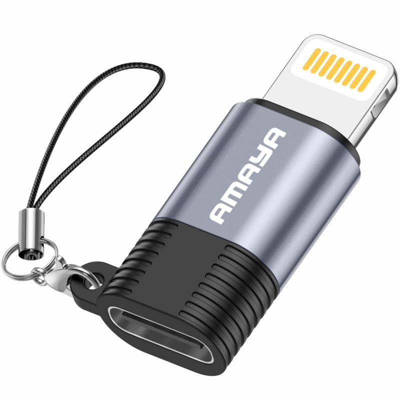 Перехідник Amaya 01CL Lightning Male to USB-C Female Grey