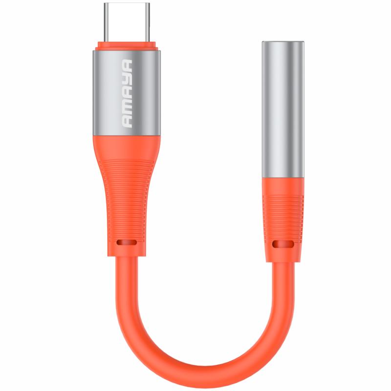 Перехідник Amaya AUX-07 USB-C to 3.5mm Orange
