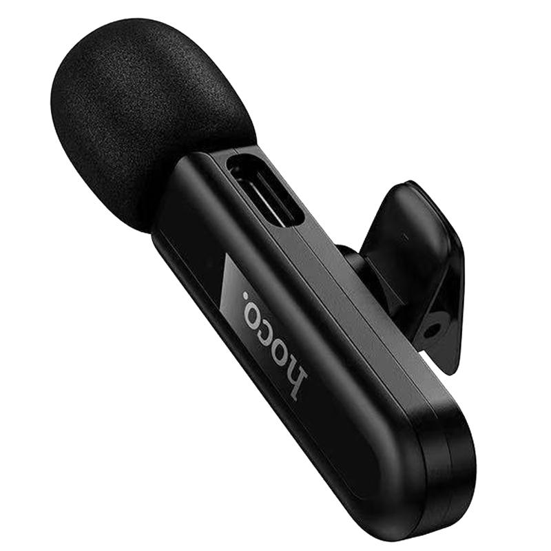 Петличний бездротовий мікрофон Hoco L20B Fair 3in1 (Lightning/USB-C/3.5) Black