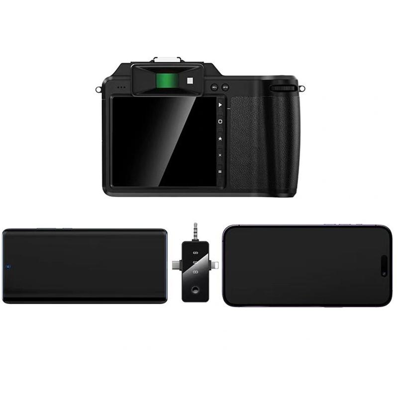 Петличний бездротовий мікрофон Hoco L20B Fair 3in1 (Lightning/USB-C/3.5) Black
