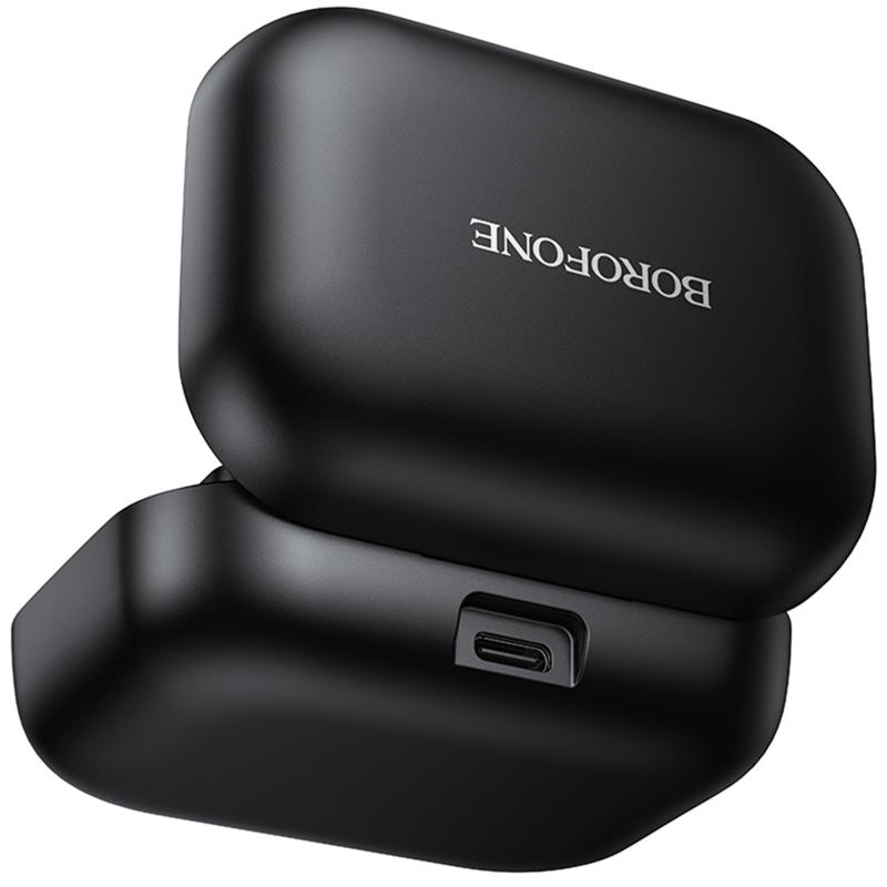 Петличний бездротовий мікрофон Borofone BFK17 Lemai dual-mic USB-C Black