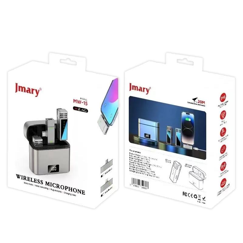Петличний бездротовий мікрофон Jmary MW-15 Dual-mic USB-C Black