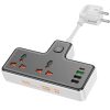 Подовжувач Hoco AC12A Reise (PD30W/1C3A) +Socket Black
