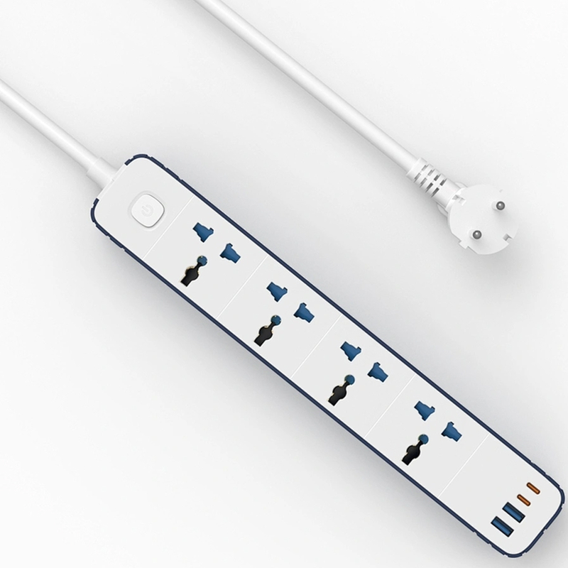 Подовжувач WIWU S007 Power Strip PD 20W (2×USB-A / 2×USB-C/4xSocket) (2 м) White