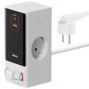 Подовжувач Baseus OS PowerCombo PD65W+QC3.0 (1USB-A/2C/2Socket) (1.5m) (PSLR000) Glacier White