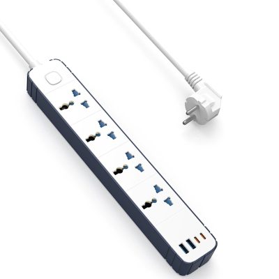 Подовжувач WIWU S007 Power Strip PD 20W (2×USB-A / 2×USB-C/4xSocket) (2 м) White