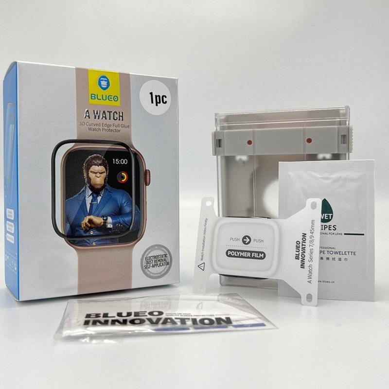 Полімерна 3D плівка Blueo High-Molecule для Apple Watch 7/8/9 41mm ( + аплікатор) Чорний