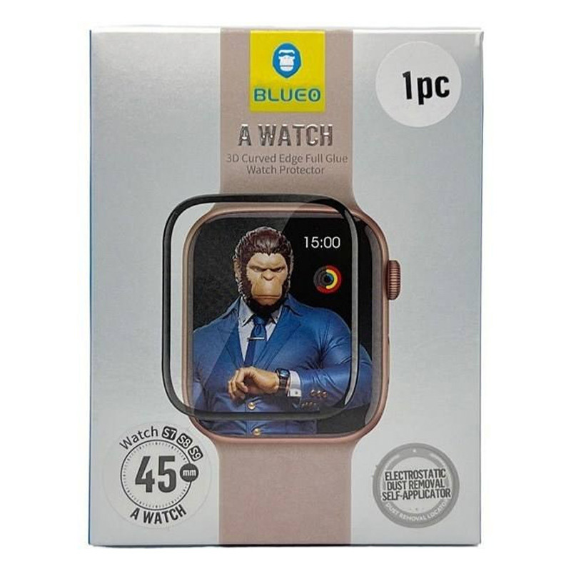 Полімерна 3D плівка Blueo High-Molecule для Apple Watch 7/8/9 45mm ( + аплікатор) Чорний