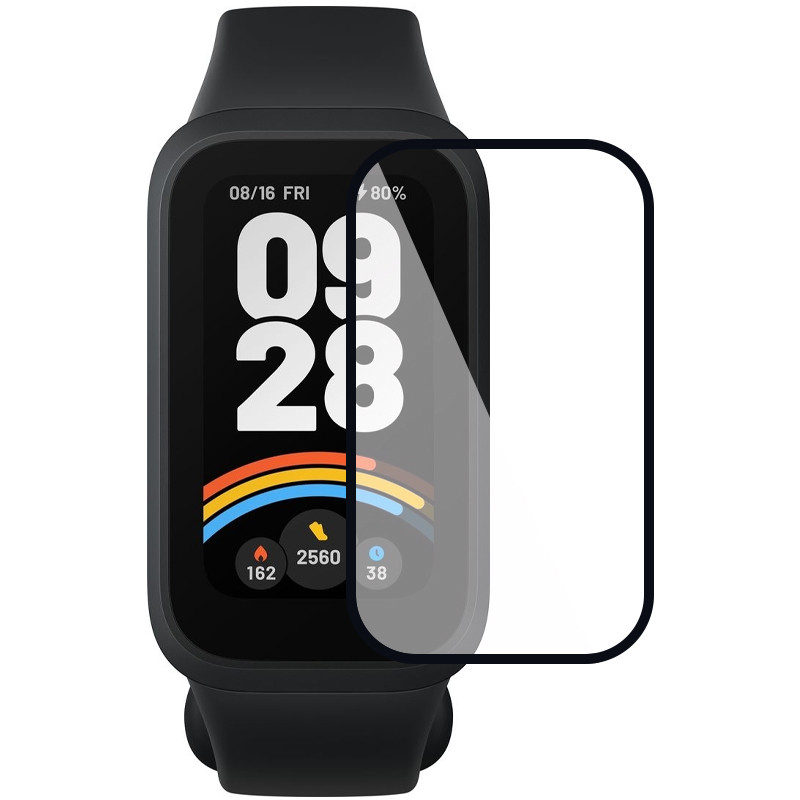 Полімерна плівка 3D (full glue) (тех.пак) для Xiaomi Mi Band 9 Active Чорний