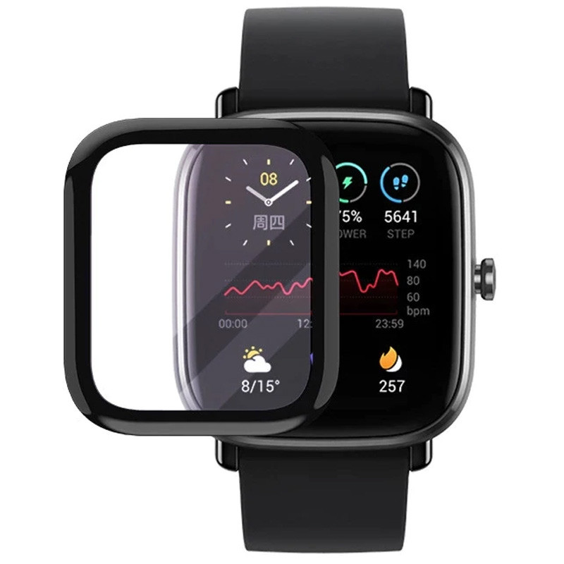 Полімерна плівка 3D (full glue) (тех.пак) для Xiaomi Amazfit GTS 2 mini Чорний