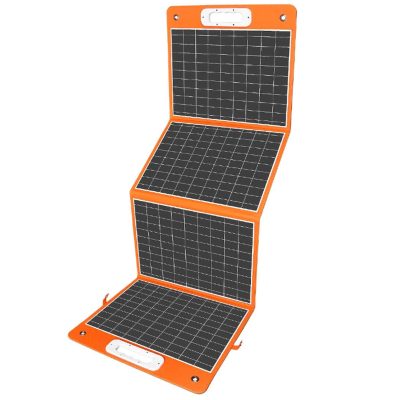 Портативна сонячна панель TSP-18V-100W Monocrystalline PD 65W + QC 3.0 (1×USB-A / 1×USB-C) Black
