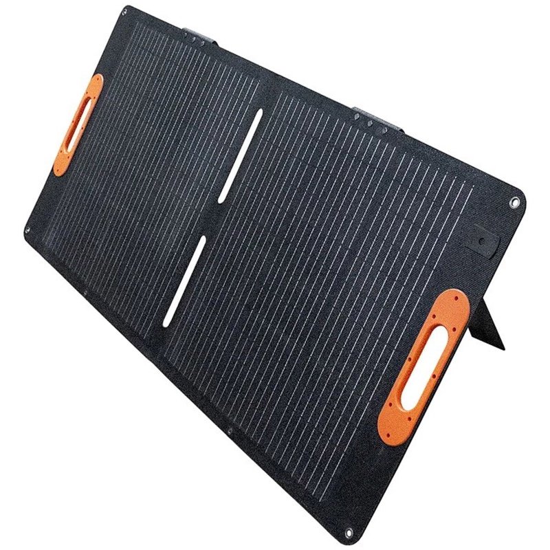Портативна сонячна панель FGM-24V-100W Monocrystalline PD 65W + QC 3.0 IP67 (1×USB-A / 1×USB-C) Black