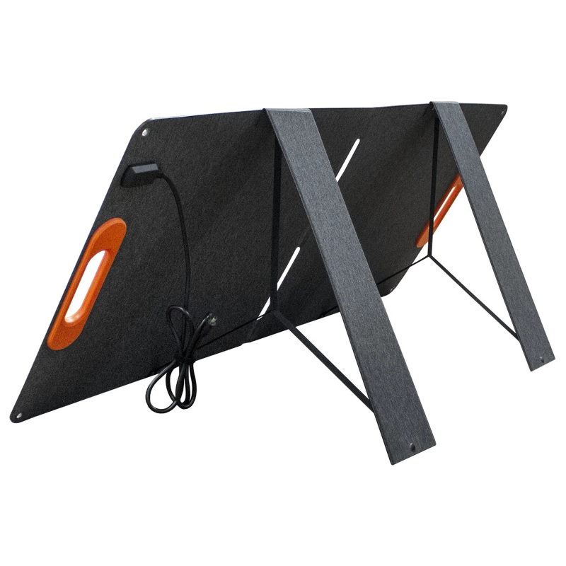 Портативна сонячна панель FGM-24V-100W Monocrystalline PD 65W + QC 3.0 IP67 (1×USB-A / 1×USB-C) Black