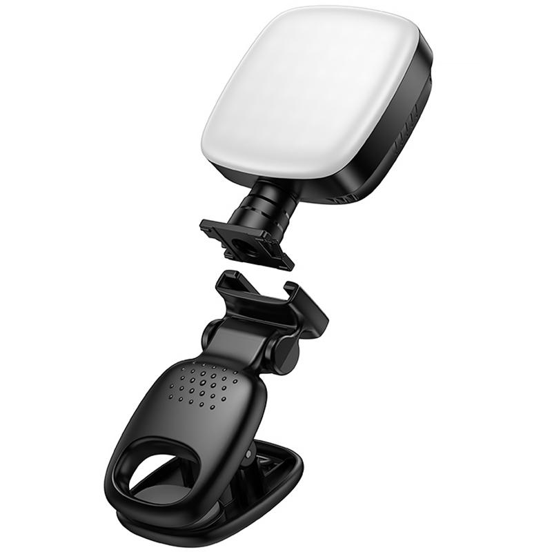 Портативна лампа для селфі Hoco K28 Square Selfie Light 200 mAh Black