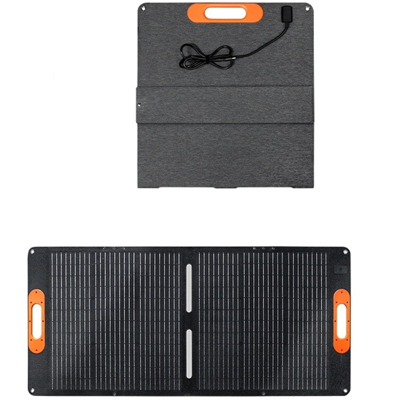 Портативна сонячна панель FGM-24V-100W Monocrystalline PD 65W + QC 3.0 IP67 (1×USB-A / 1×USB-C) Black