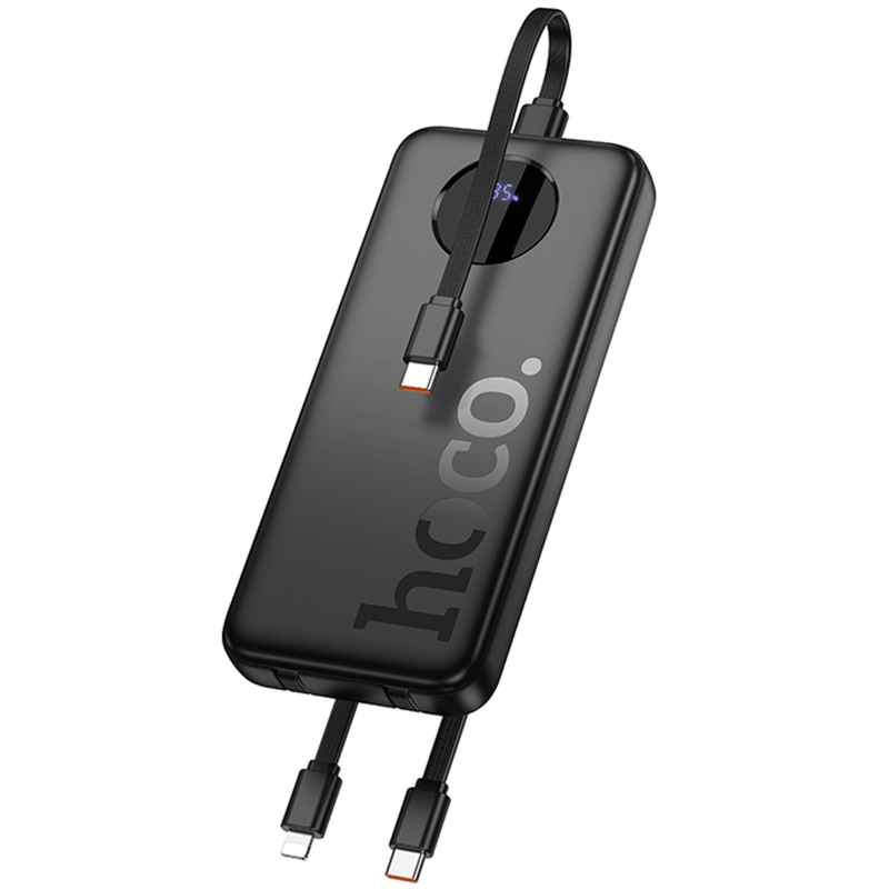 Портативний Захисна плівка Power Bank Hoco J132 Sabio 22.5W + PD 20W with 3 cables 10000 mAh Black