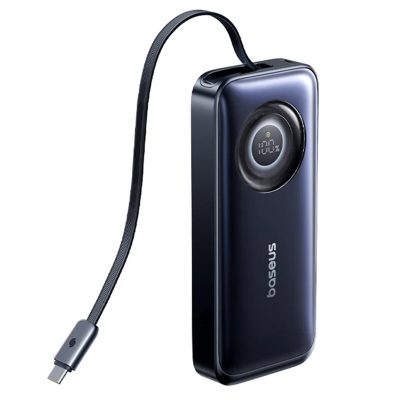 Портативний Захисна плівка Power Bank Baseus EnerCore CR11 PD 67W with cable 20000 mAh (PPNMS) Cosmic Black