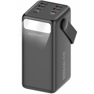 Портативний Захисна плівка Power Bank Amaya APB-60 22.5W flashlight with cable 60000 mAh Black
