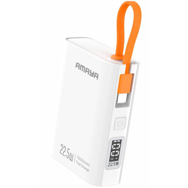 Портативний Захисна плівка Power Bank Amaya FD50 22.5W with display and cable 10000 mAh White