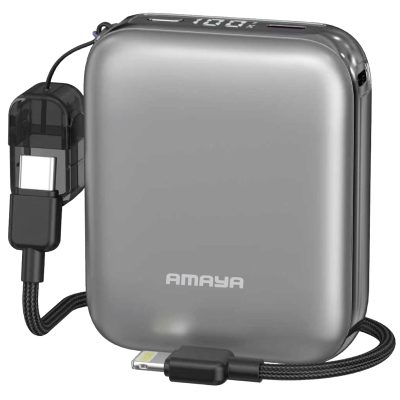 Портативний ЗП Power Bank Amaya F001C PD20W with cable 10000 mAh Gun Gray