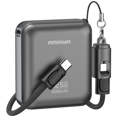 Портативний ЗП Power Bank Amaya F137C PD22.5W with cable 10000 mAh Grey