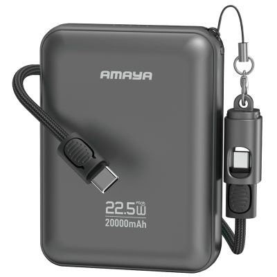 Портативний ЗП Power Bank Amaya F237C PD22.5W with cable 20000 mAh Grey