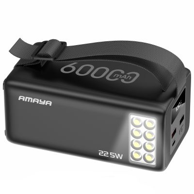 Портативний ЗП Power Bank Amaya F600L PD22.5W flashlight 60000 mAh Black