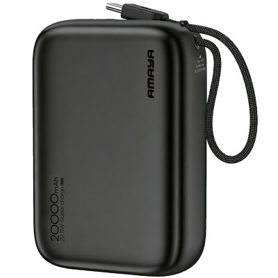 Портативний ЗП Power Bank Amaya F235C PD22.5W with cable 20000 mAh Black