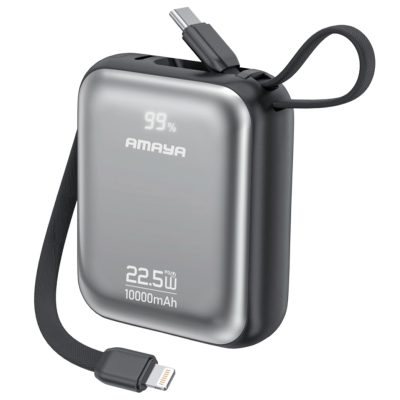 Портативний ЗП Power Bank Amaya F139C PD22.5W with cable 10000 mAh Black