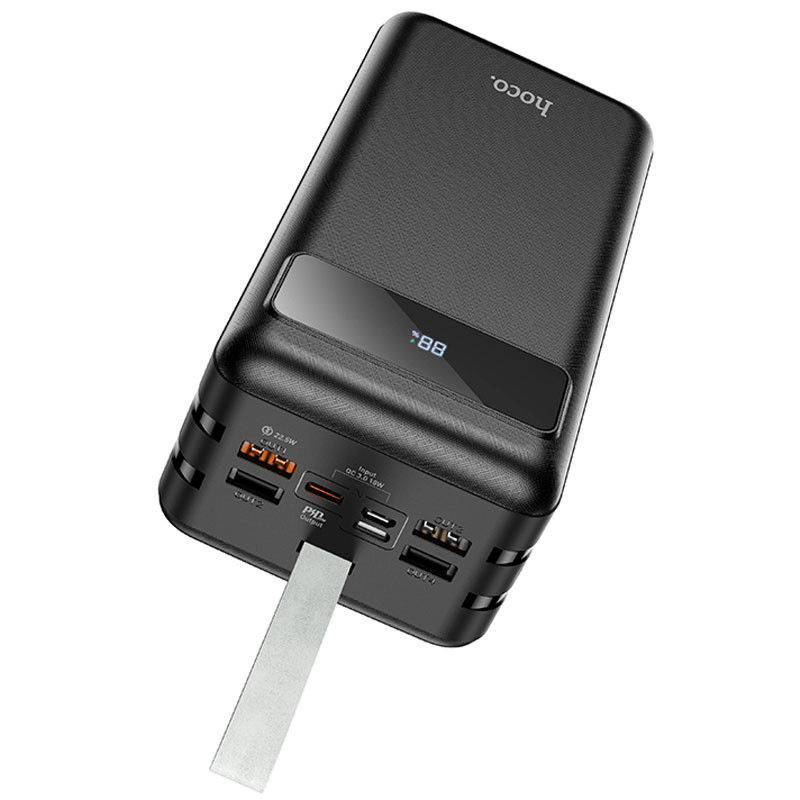 Портативний Захисна плівка Power Bank Hoco J86B Electric 22.5W + PD 20W 60000 mAh Чорний