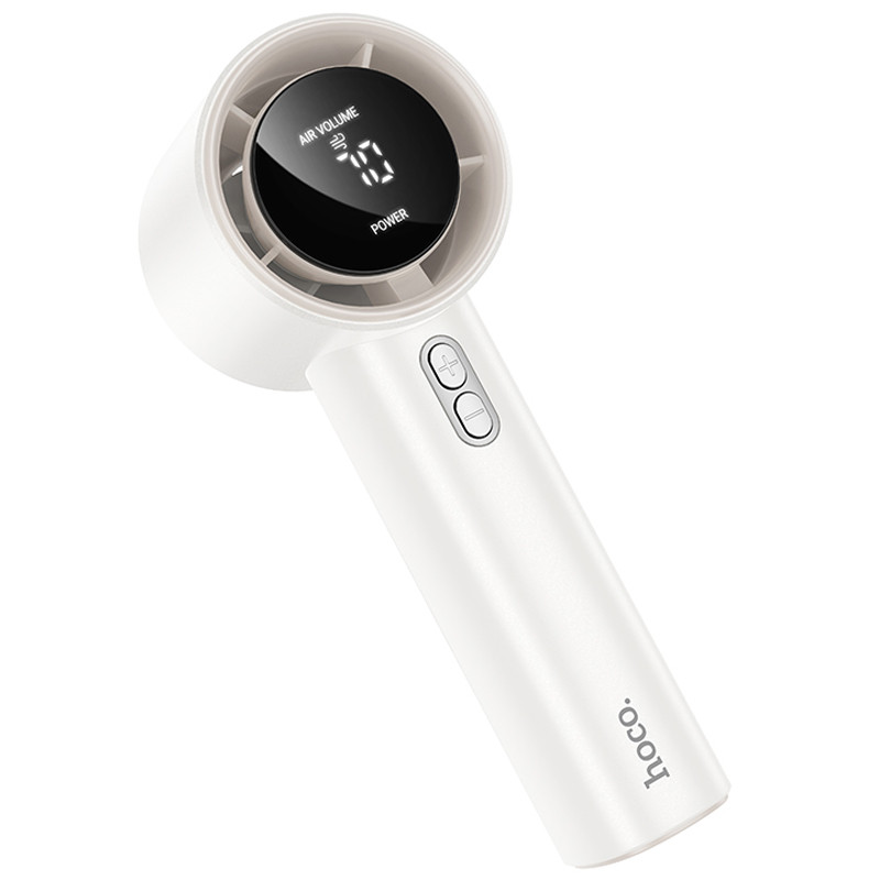 Портативний вентилятор Hoco HX64 Hurricane high speed handheld fan 3600 mAh White
