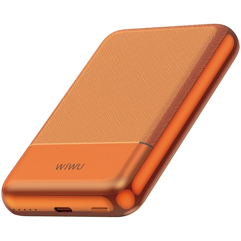 Портативний Захисна плівка Power Bank WIWU P089 Seraph PD 20W з Бездротовий зарядний пристрій 10000 mAh Orange
