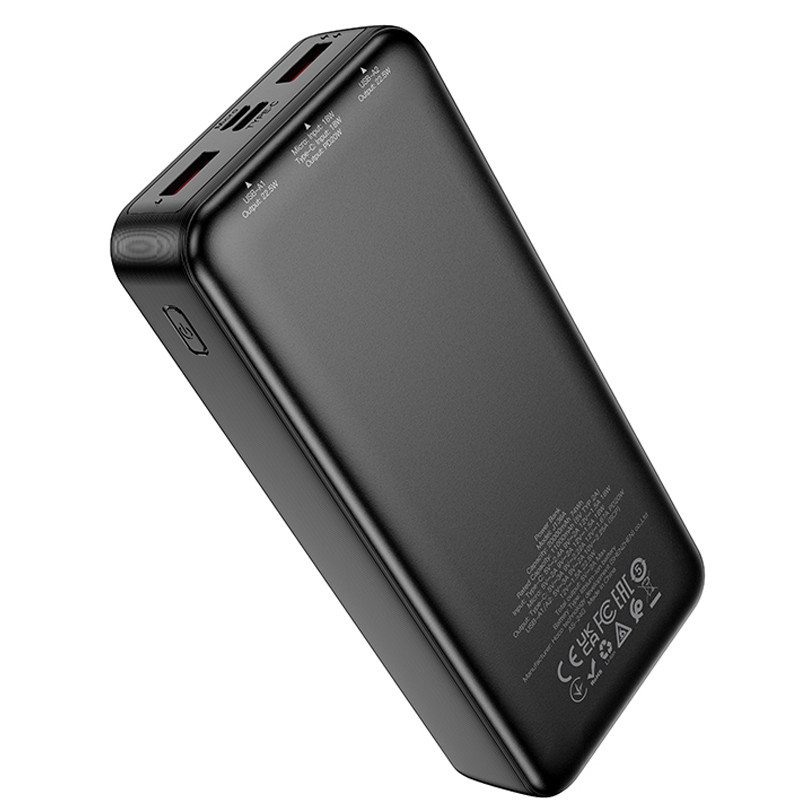 Портативний Захисна плівка Power Bank Hoco J136A Sirui 22.5W + PD 20W 20000 mAh Black
