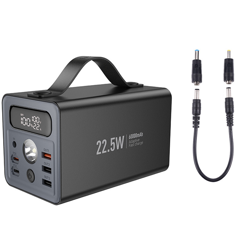 Портативний Захисна плівка Power Bank Hoco J138 22.5W + PD 20W + DC12V 60000 mAh Black
