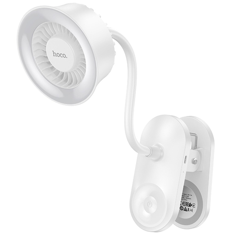 Портативний вентилятор Hoco HX610 handheld folding fan 1800 mAh White
