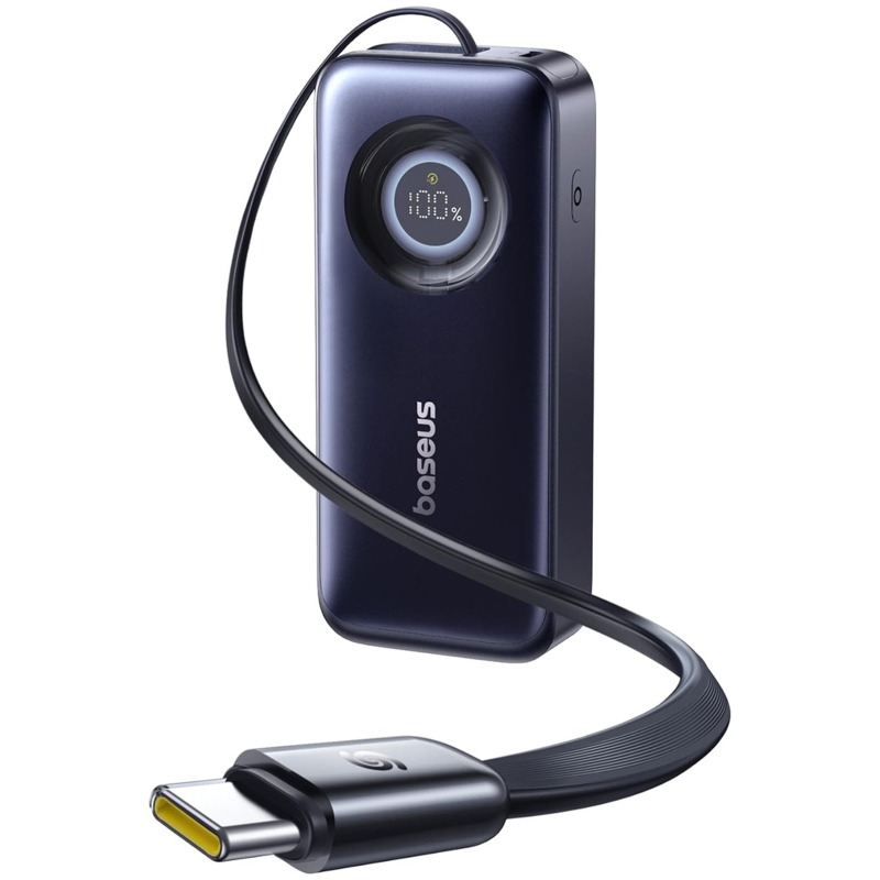 Портативний Захисна плівка Power Bank Baseus EnerCore CR11 PD 67W with cable 20000 mAh (PPNMS) Cosmic Black