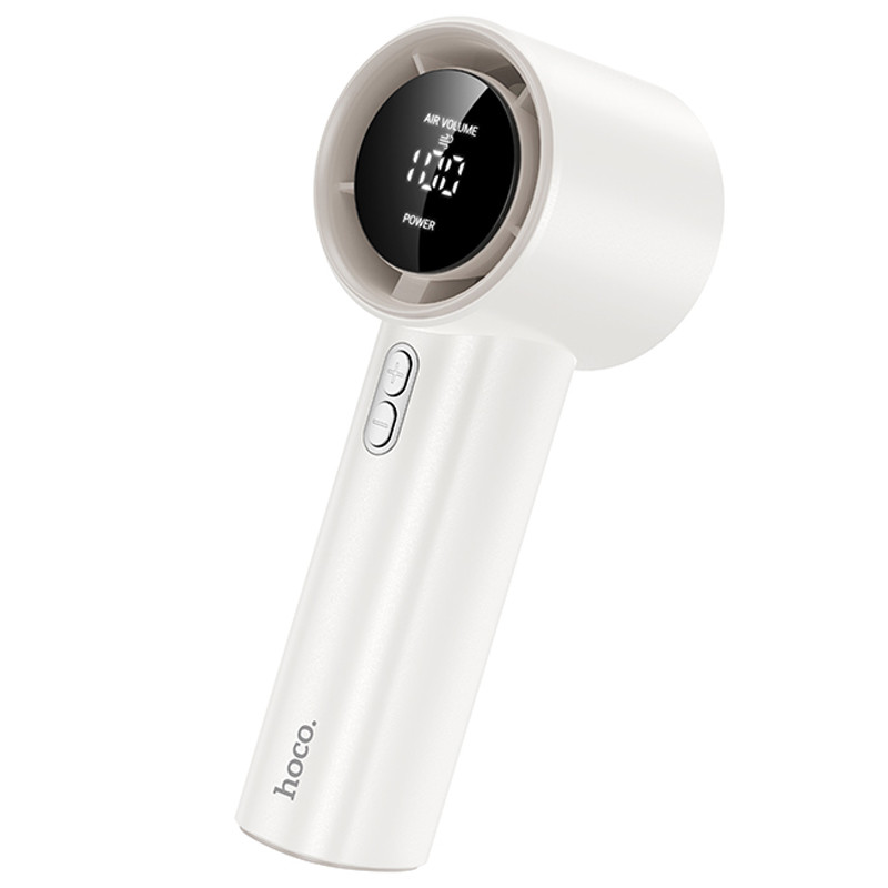 Портативний вентилятор Hoco HX64 Hurricane high speed handheld fan 3600 mAh White