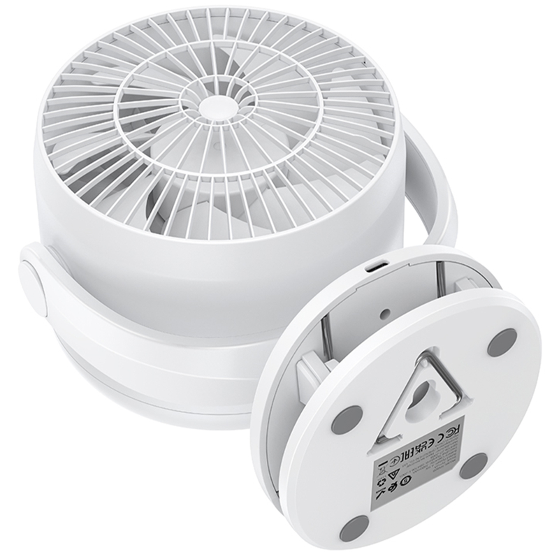 Портативний вентилятор Hoco HX608 handheld folding fan 3600 mAh White