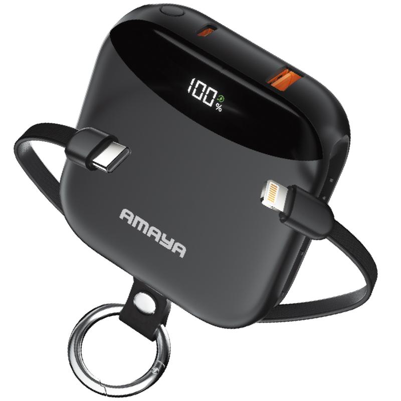 Портативний Захисна плівка Power Bank Amaya F150 22.5W with display and cable 10000 mAh Black