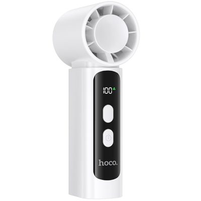 Портативний вентилятор Hoco HX601 handheld folding fan 3000 mAh White