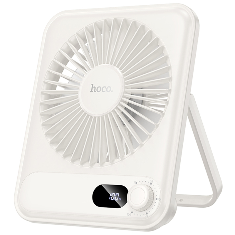 Портативний вентилятор Hoco HX607 handheld folding fan 2000 mAh White