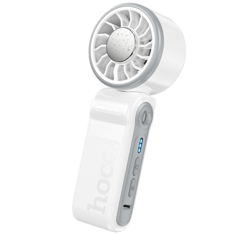 Портативний вентилятор Hoco HX604 handheld folding fan 3000 mAh White