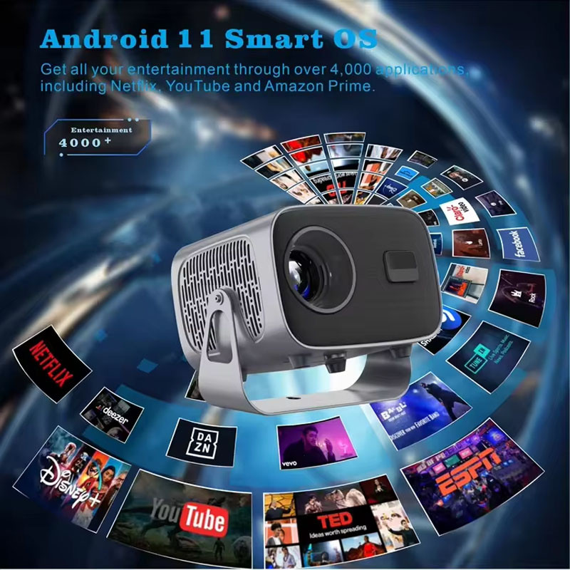Проектор 4k ver.1 Android A10 Black